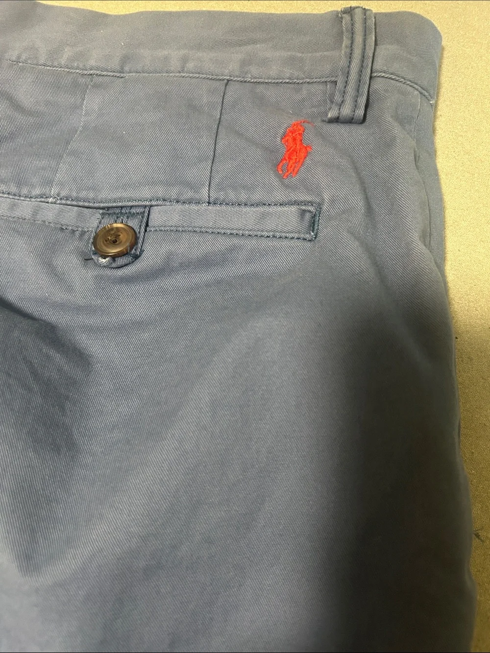 Polo by Ralph Lauren Light Blue Flat-Front Chino Shorts